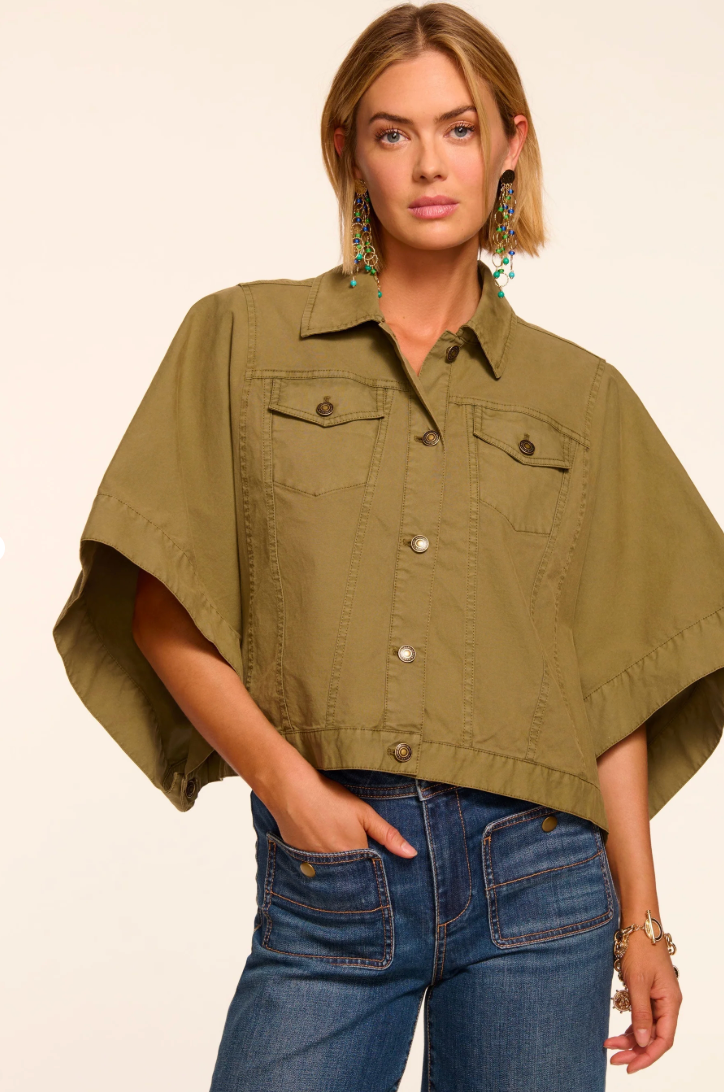 Beatrice Canvas Jacket in Army