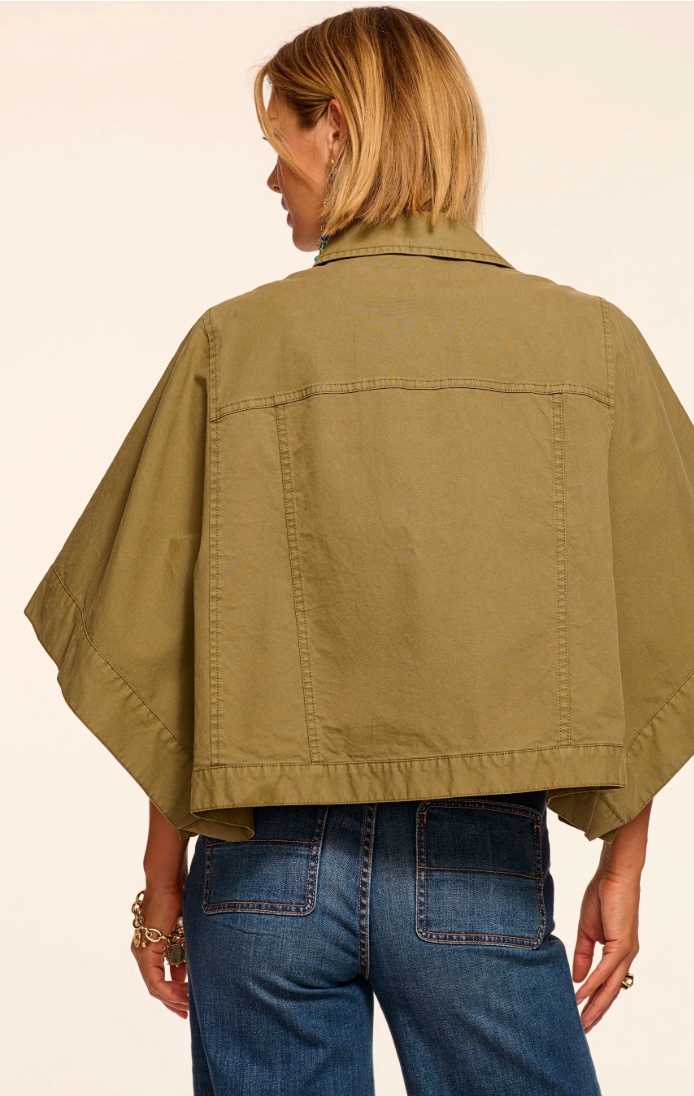 Beatrice Canvas Jacket in Army