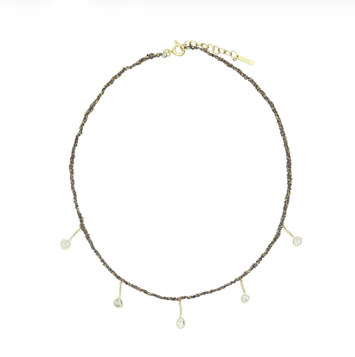 Silver Grey Choker Necklace