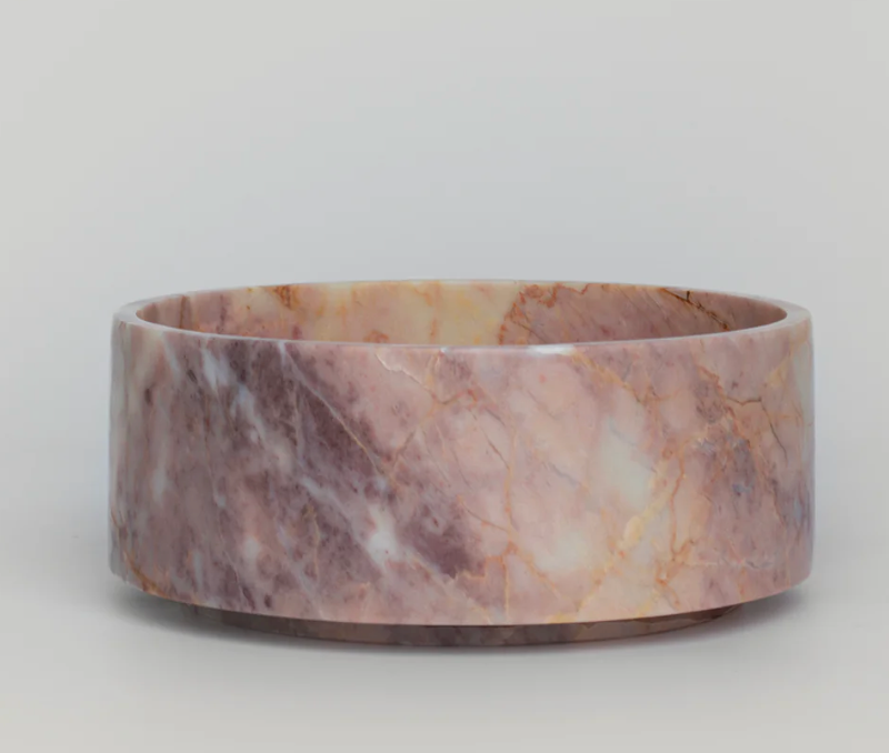 Pink Marble Cylinder Bowl