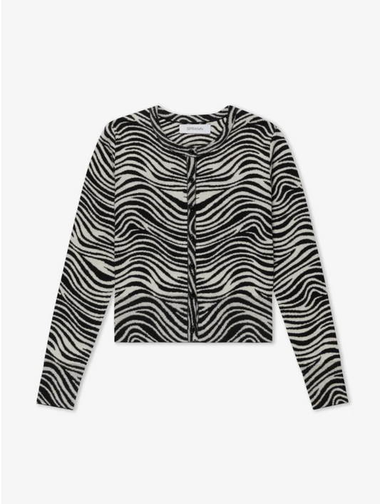 Cashmere Baby Cardigan in Zebra