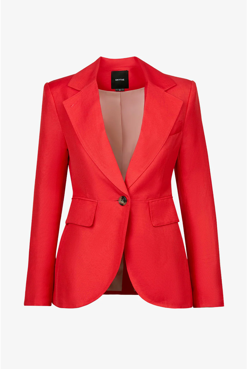 Seamed Blazer in Poppy