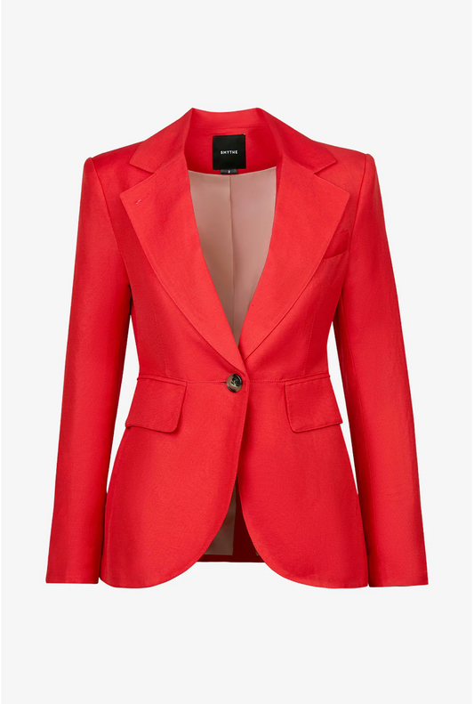 Seamed Blazer in Poppy