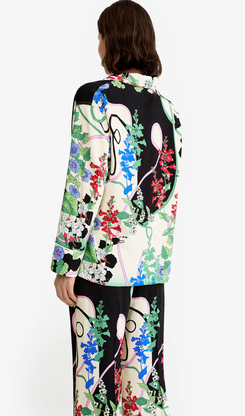 Pajama Shirt in Graphic Botanical