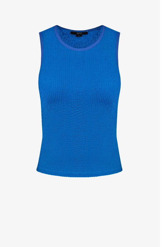 Muscle Rib Tank in Aegean Blue