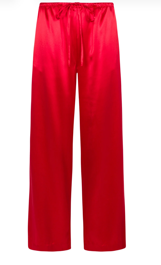 Silk Kauai Pants in Red