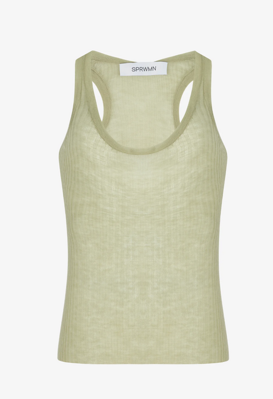 Scoop Neck Tank in Pistachio