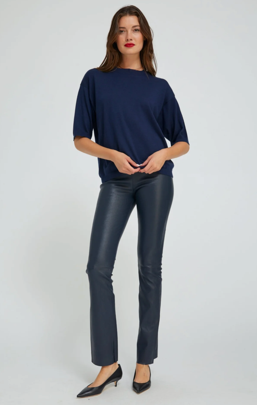 Jane Micro Flare Pant in Midnight