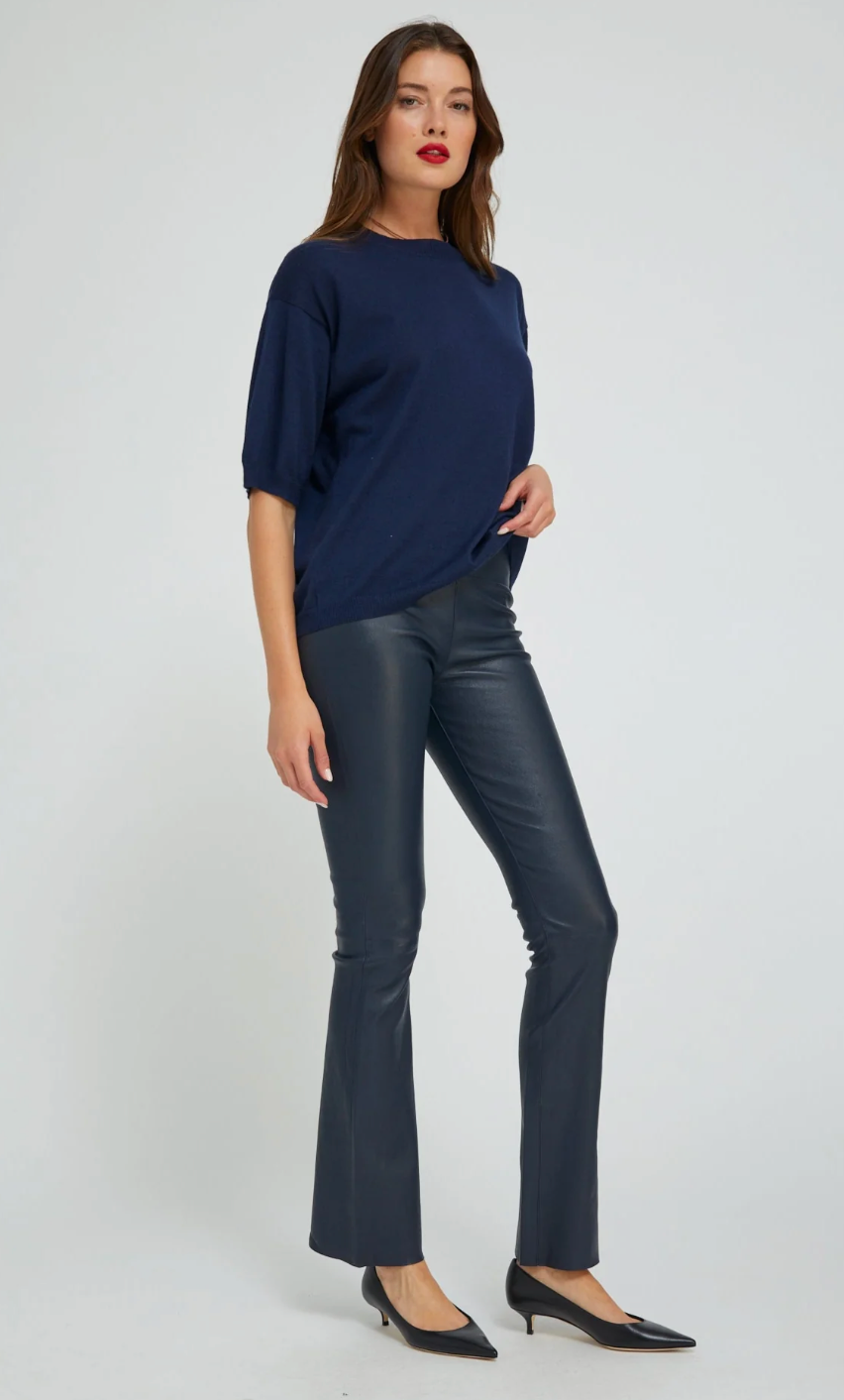 Jane Micro Flare Pant in Midnight
