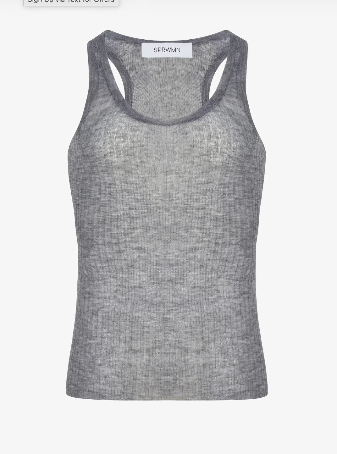 Tissue Scoop Neck Tank in Grey