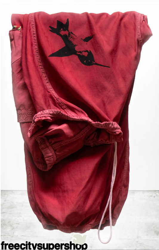 MATTE/SATIN LOOSE DRAWCORD BIGGY in Artyard Red