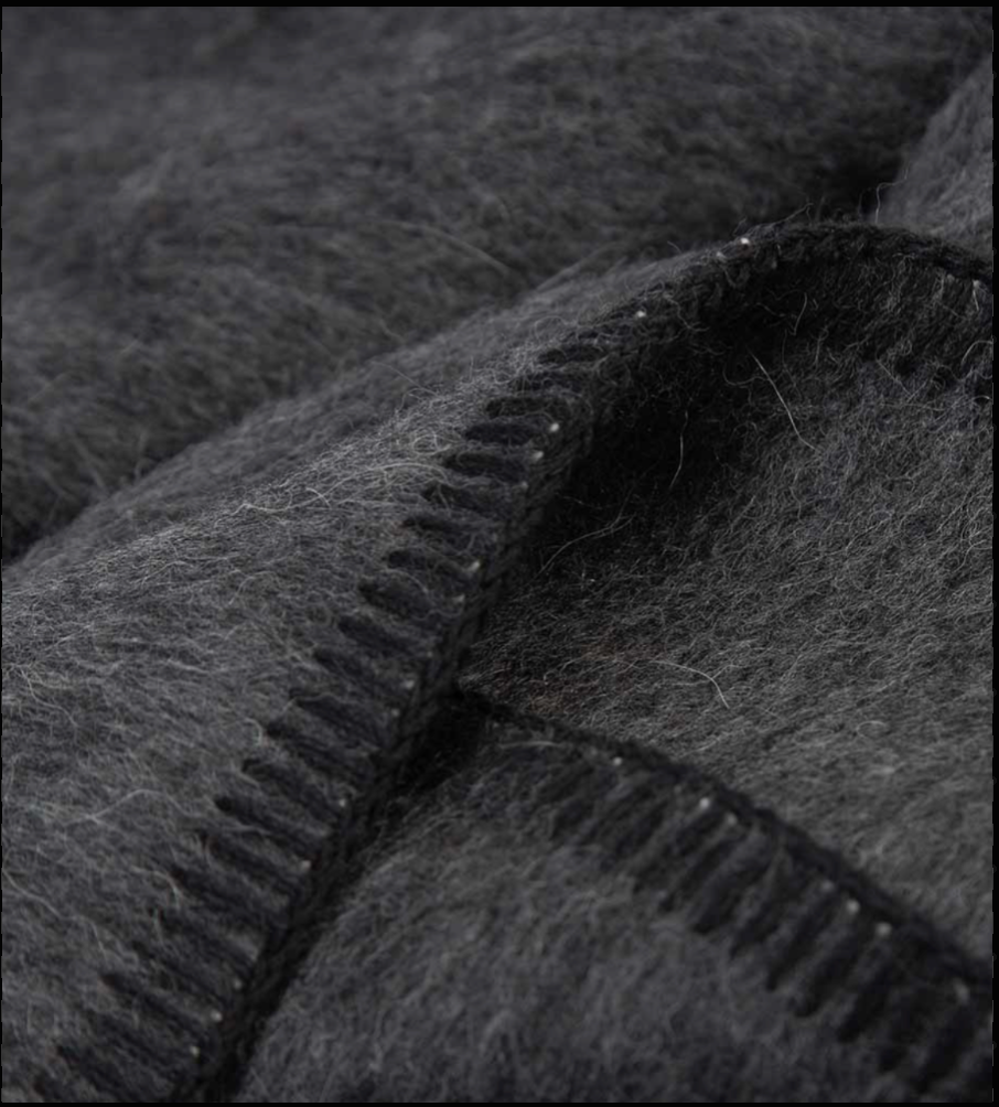 The Siempre Recycled Blanket in Speakeasy Charcoal
