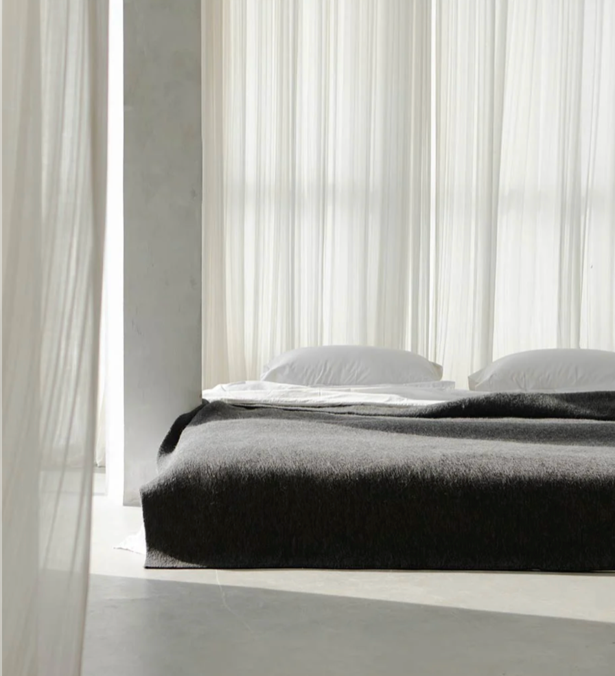 The Siempre Recycled Blanket in Speakeasy Charcoal