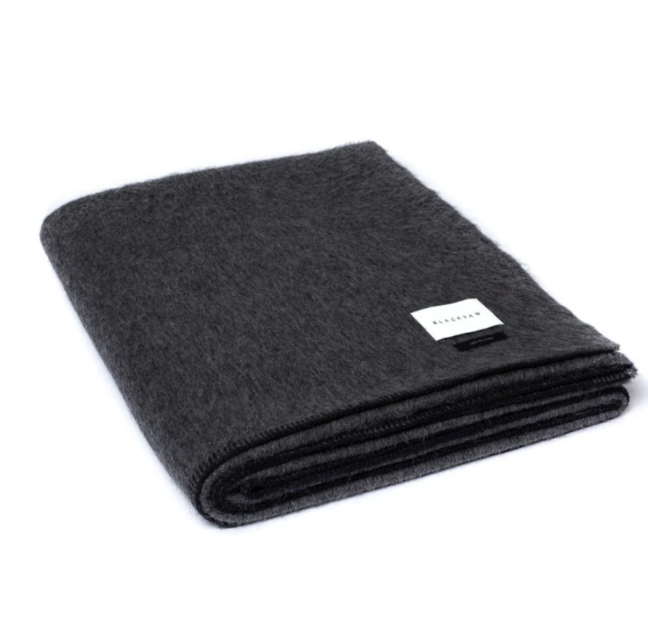 The Siempre Recycled Blanket in Speakeasy Charcoal