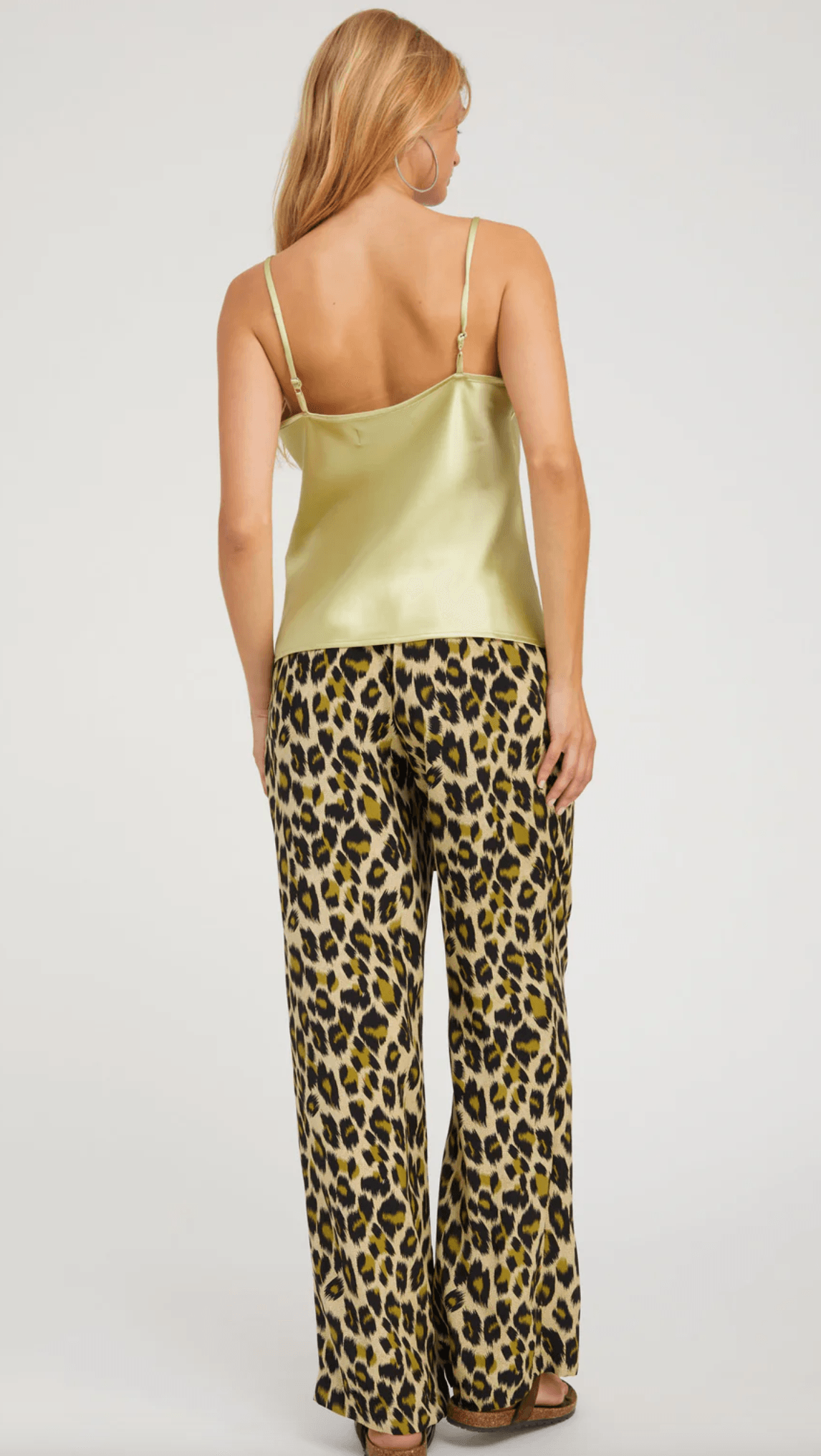 Green Leopard Silk Kauai Pants