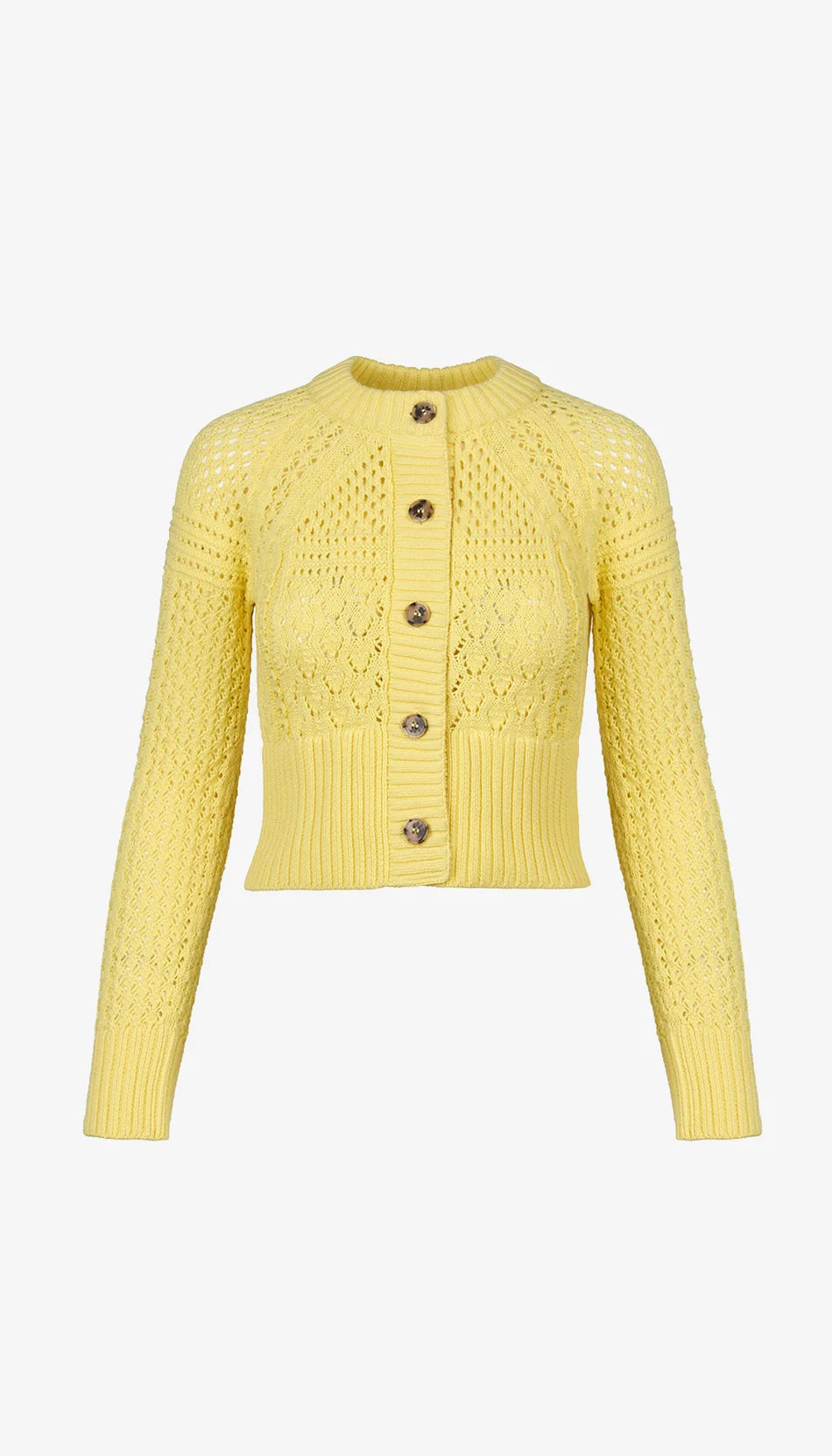 Crochet Cardigan in Lemon