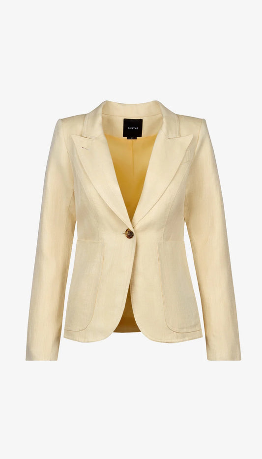 Patch Pocket Duchess Blazer in Butter