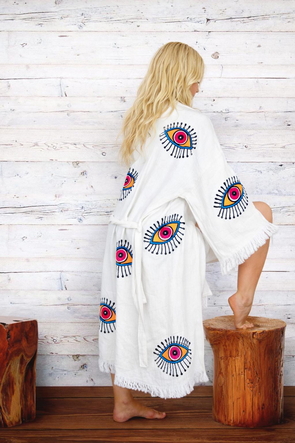 Fall in Love! Neutral Multi Eye Kaftan