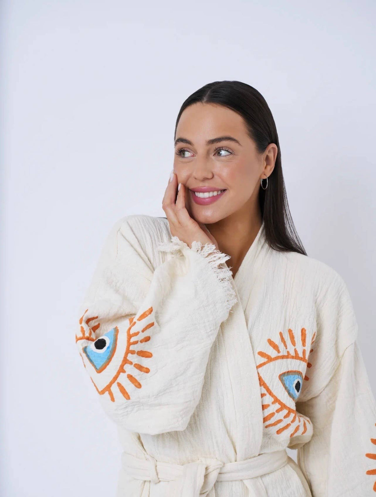 Fall in Love! Turquoise + Orange Eye Kaftan