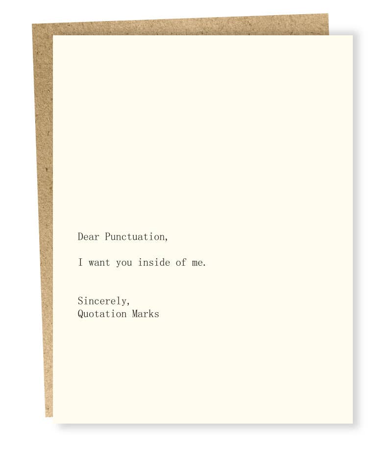 #273: Punctuation/Quotation Card