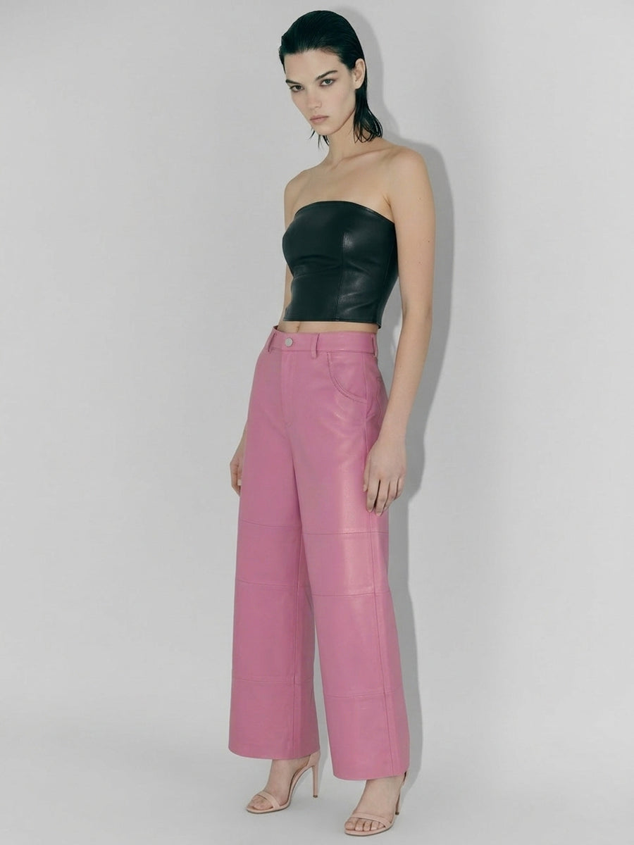 Ruby Leather Wide Leg Pants by AS by DF
