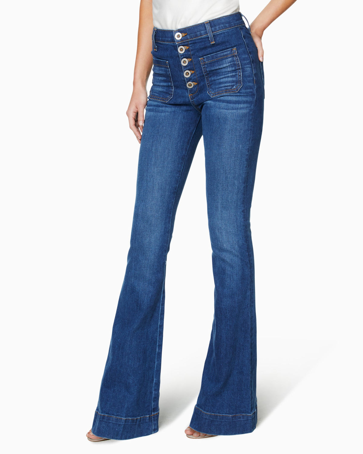Cindy High-Rise Flare Jean in Medium Wash by Ramy Brook