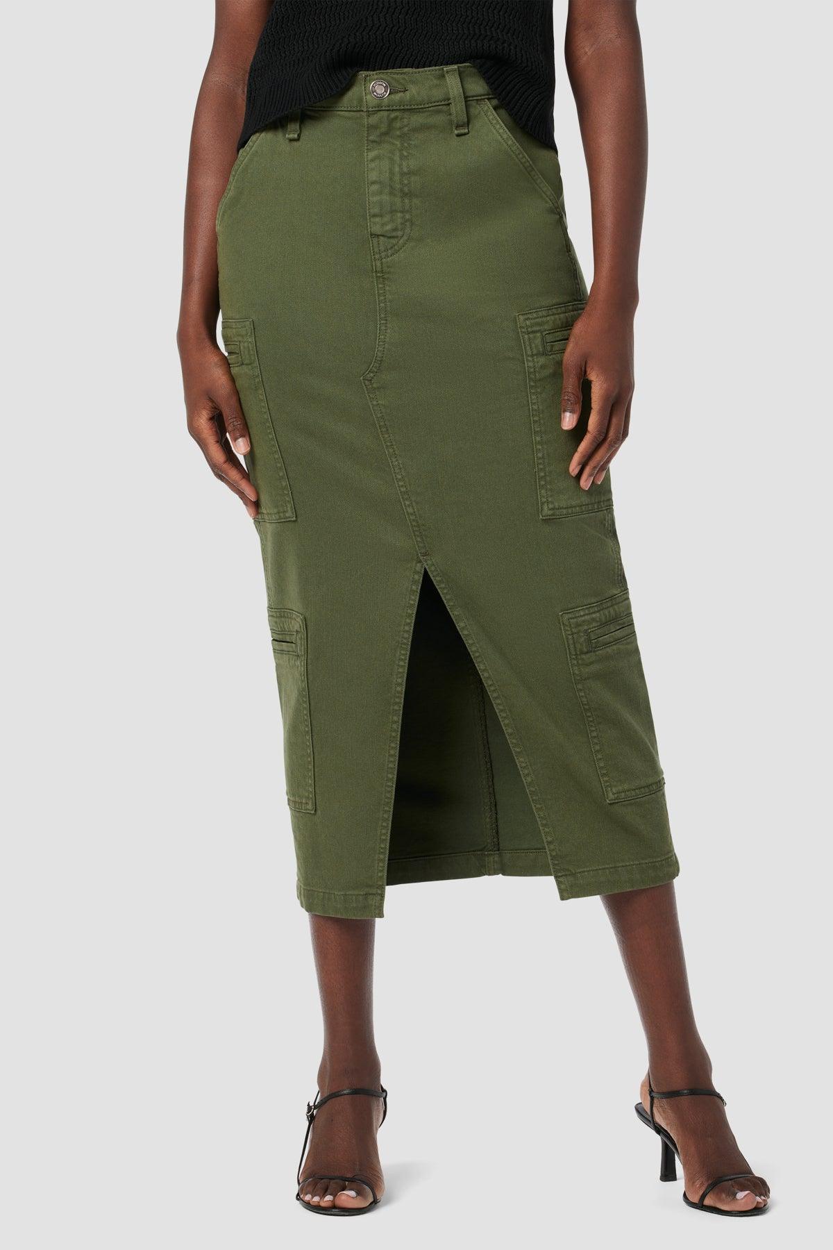 Reconstructed Skirt with Cargo Welt Pockets