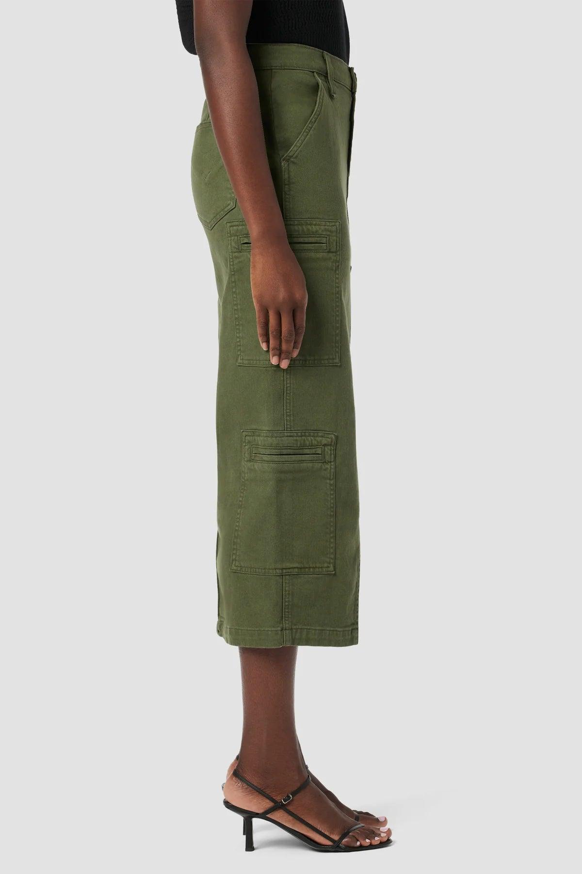 Reconstructed Skirt with Cargo Welt Pockets