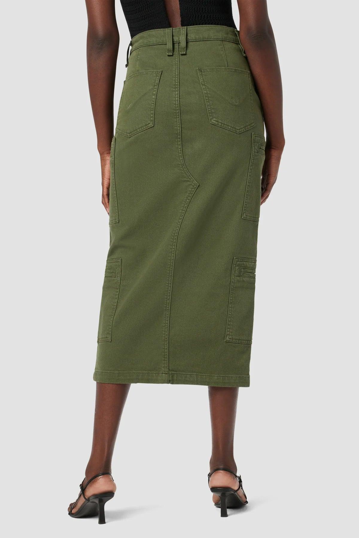Reconstructed Skirt with Cargo Welt Pockets