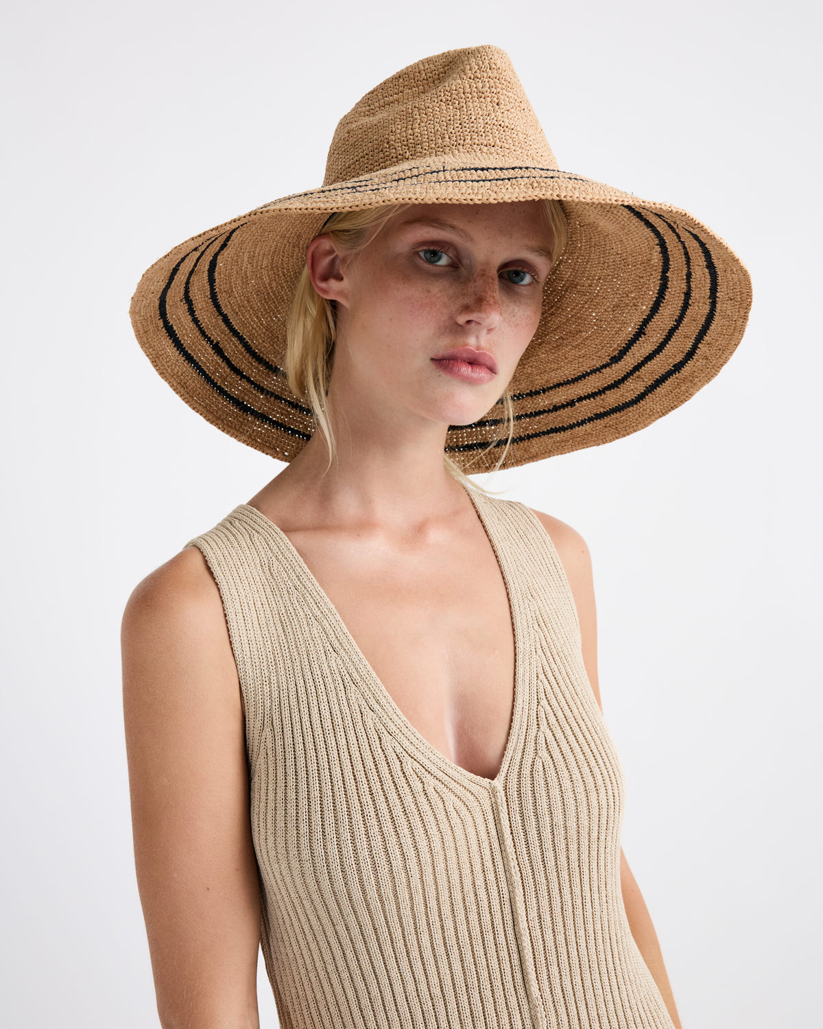 The Waverly in Navy/Sand by Janessa Leone