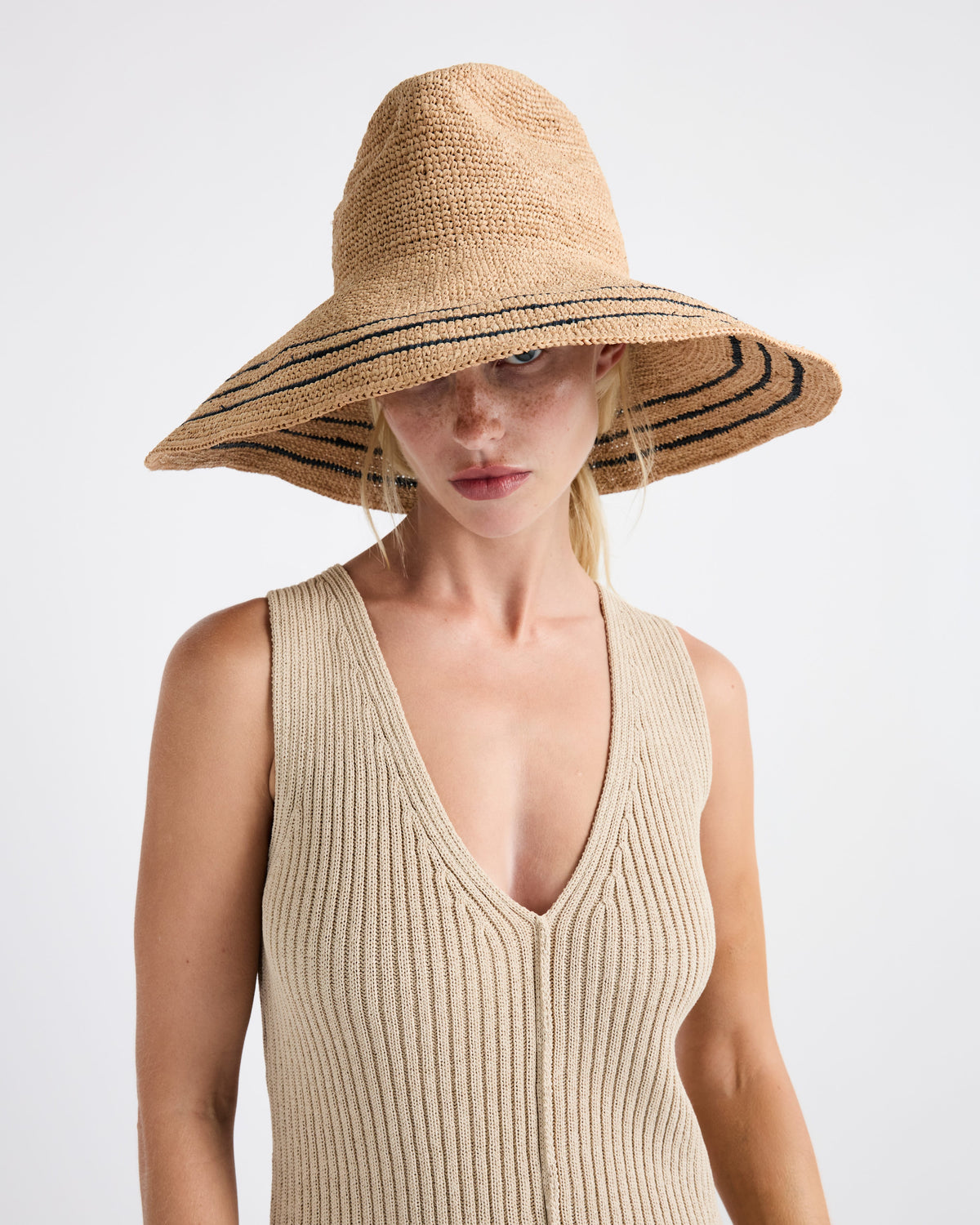 The Waverly in Navy/Sand by Janessa Leone